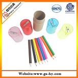 6pcs 3.5inch color pencil in paper tube