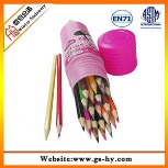 24pcs color pencil in PVC tube