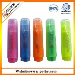 高质量荧光笔 透明笔杆荧光笔 实用小巧单色荧光记号笔