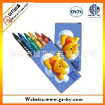 维尼小熊系列蜡笔套装 6色蜡笔入彩盒 卡通盒装蜡笔 样品免费