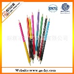 木制六角杆双头彩色铅笔 方便实用 双色铅笔 2色绘图铅笔