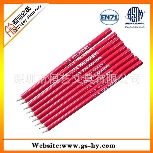 红色油漆笔杆HB铅笔 广告印刷木制铅笔  定制环保丝印铅笔