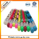 厂家批发各种植绒铅笔 印花布面HB铅笔  绒布木质铅笔