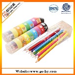 【深圳文具定做】18色铅笔 7英寸彩色铅笔入纸筒 出口铅笔