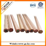 铅笔厂家直销1cm直径红木彩色铅笔 17.cm长的六角粗杆彩色铅笔