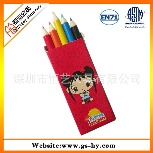 【恒艺文具】深圳迷你彩色铅笔 5支油漆杆彩色铅笔 纸盒礼品铅笔