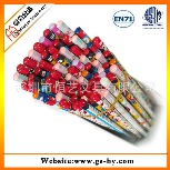 供应散装彩色笔杆HB铅笔 四色热转印 套膜铅笔 卡通图案的HB铅笔