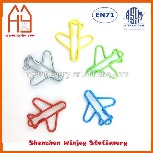 Airplane shaped color metal paper clip