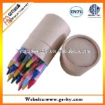 24 color into kraft paper tube crayons sets