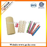 Natural wood color pencil with crayon set for kids