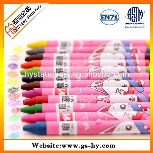 High qulity cosmetics crayon international stard 12 color wax crayon