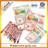 Mini crayon set non toxic eco-friend rainbow crayon 6pcs