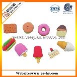 Lovely food eraser for stationery set or promotion
