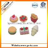 TPR custom magic McDonalds  food shaped rubber eraser